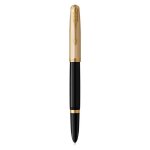 Parker 51 premium stylo plume corps rsine noire + capuchon plaqu or attributs dors plume fine 18k ...