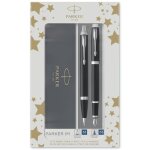 Coffret duo stylo plume et bille - parker - im - laque noire - attributs chrom�s - rechargeable