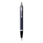 Stylo bille - parker - im - bleu mat - attributs chroms - rechargeable