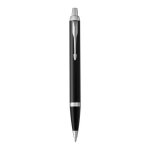 Stylo bille - parker - im - laque noire - attributs chroms - recharge bleue pointe moyenne