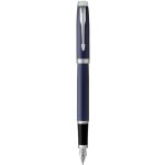 Stylo plume - parker - im - bleu mat - plume moyenne - attributs chrom�s