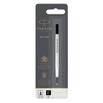 Recharge roller ball - parker - quink - pointe fine - encre noire - blister x 1