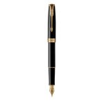 Parker sonnet stylo plume laque noire attributs dorés plume moyenne coffret cadeau Parker sonnet stylo plume laque noire attributs dorés plume moyenne coffret cadeau