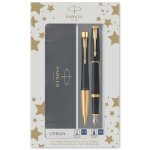 Coffret cadeau duo - parker - urban - stylo plume et bille - noir mat - attributs dors