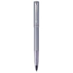 Stylo roller - parker - vector xl - laque bleu argent - recharge noire - pointe fine