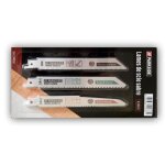 Lames de scie sabre - parkside - 9 pices - acier - compatible avec scies sabres standards