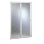 Paroi douche en acrylique mod. smart - forte - coulissante - fum� - blanc mat - 110 cm