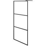 Vidaxl paroi de douche  litalienne  verre esg noir 80x195 cm