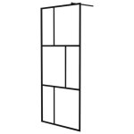 Vidaxl paroi de douche à litalienne avec verre trempé noir 90x195 cm Vidaxl paroi de douche à litalienne avec verre trempé noir 90x195 cm