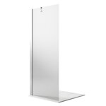 Paroi douche walk in 70cm h190 verre transparent avec traitement anticalcaire mod. flip