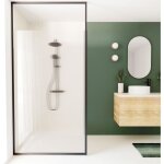 Paroi fixe - home generation - only noir rainure - 120 x 210 - 265 cm