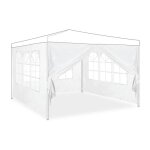 Relaxdays paroi lat�rale pour tonnelle lot de 4 2x3 m panneaux lat�raux avec fen�tres et fermeture �clair ...