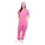 D�guisement - docteur rose femme - chemise - pantalon - chapeau et masque inclus