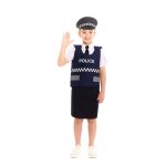 D�guisement - gilet de police - fille - 3 - 4 ans - comprend chemise jupe gilet casquette