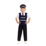 D�guisement - gilet de police - gar�on 7 - 9 ans - comprend chemise pantalon casquette - int�rieur