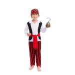 D�guisement - pirate ray� - gar�on 5 - 6 ans - t - shirt pantalon �charpe ceinture