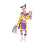 Costume - d�guisement de pom - pom girl violette - t - shirt et jupe - fille 10 - 12 ans - violet