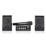 Party light&sound party - ka100 - kit karaok : 1 amplificateur 2x50w 2 enceintes 1 micro - 76db - bluetooth ...