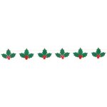 Guirlande - party pro - 913808 - 3 mtres - vert - feuilles de houx en carton