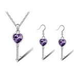 Parure bijoux ajustable coffret cadeau collier rmega boucle d?oreille saint valentin no�l anniversaire ...