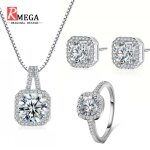 Parure bijoux coffret cadeau pour femme mariage collier + boucle doreille + bague rmega - zinc - saint ...