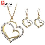 Parure bijoux femme - rmega - collier boucle doreille - or 18 carats - oxyde de zirconium - style vintage ...