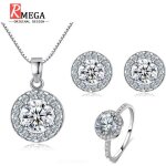 Parure bijoux femme - rmega - zinc - lgant - oxyde de zirconium - plaqu or - argent