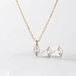 Parure bijoux - femme - solitaire - ovale - cristal - blanc - plaqu or jaune 750 / 1000 - 3 microns ...