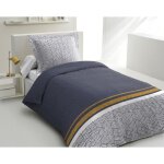 Parure de couette 100% coton - bleu - 140x200 cm - tilt