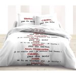 Parure de couette 100% coton today 220x240 cm 3pcs scene de menage script