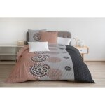 Parure de couette 100% coton - yucatan - rose - 220x240 cm