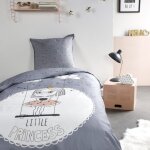 Parure de couette 140 x 200 little princess r�versible 100% coton / 57 fils / cm�