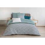 Parure de couette 220x240 cm home linge passion louxor : housse de couette + 2 taies doreiller - 100% ...