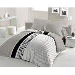 Parure de couette 3 pi�ces - housse de couette + 2 taies doreiller mimosa 240x260 cm - microfibre - home ...