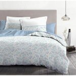 Parure de couette adonis - home linge passion - 3 pcs - 220 x 240 - 100% coton 57 fils - bleu