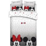 Parure de couette - homerokk - mickey et minnie - 240x200 cm - drap housse 140x190 cm - rouge
