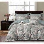 Parure de couette imprim� double face percale de coton peign� 80 fils / cm� pour lit 140 � 160