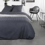 Parure de lit en coton réversible - sunshine - l 220 x l 240 - imprimé anthracite - anthracite Parure de lit en coton réversible - sunshine - l 220 x l 240 - imprimé anthracite - anthracite