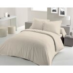Parure de couette lovely home - 220x240 cm - 100% coton - beige ivoire Parure de couette lovely home - 220x240 cm - 100% coton - beige ivoire