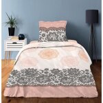 Parures de drap 1 place 100 % coton 57 fils - saumon