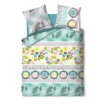 Parure de drap - umberto ravelli - citrons - 100% coton - 2 taies doreiller - 42 fils / cm² Parure de drap - umberto ravelli - citrons - 100% coton - 2 taies doreiller - 42 fils / cm²