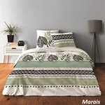 Parure de drap - marais - king - 100% coton - 57 fils / cm - 2 taies doreiller