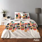 Parure de drap - pablo - king - 100% coton - 57 fils / cm - blanc