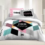 Parure de drap - maison & marques - 2 places - 100% coton - drap plat 240x300 cm - drap housse 140x190 ...