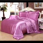 Parure de drap en soie satine - wovte parure de lit 4 pcs avec 2 taies doreiller 1 drap 1 housse de ...