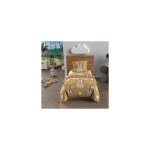 Parure housse de couette 120x150 cm licornes jaune 100% coton 57 fils / cm2 par soleil docre Parure housse de couette 120x150 cm licornes jaune 100% coton 57 fils / cm2 par soleil docre