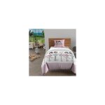 Parure housse de couette 140x200 cm danseuses rose 100% coton 57 fils / cm2 par soleil docre