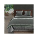 Parure housse de couette en coton 57 fils 260x240 cm cachemire gris par soleil docre Parure housse de couette en coton 57 fils 260x240 cm cachemire gris par soleil docre