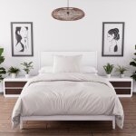 Parure housse de couette en microfibre lav�e 140x200 cm boheme lin par soleil docre