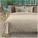 Parure housse de couette en microfibre lave 240x220 cm boheme lin par intemporel